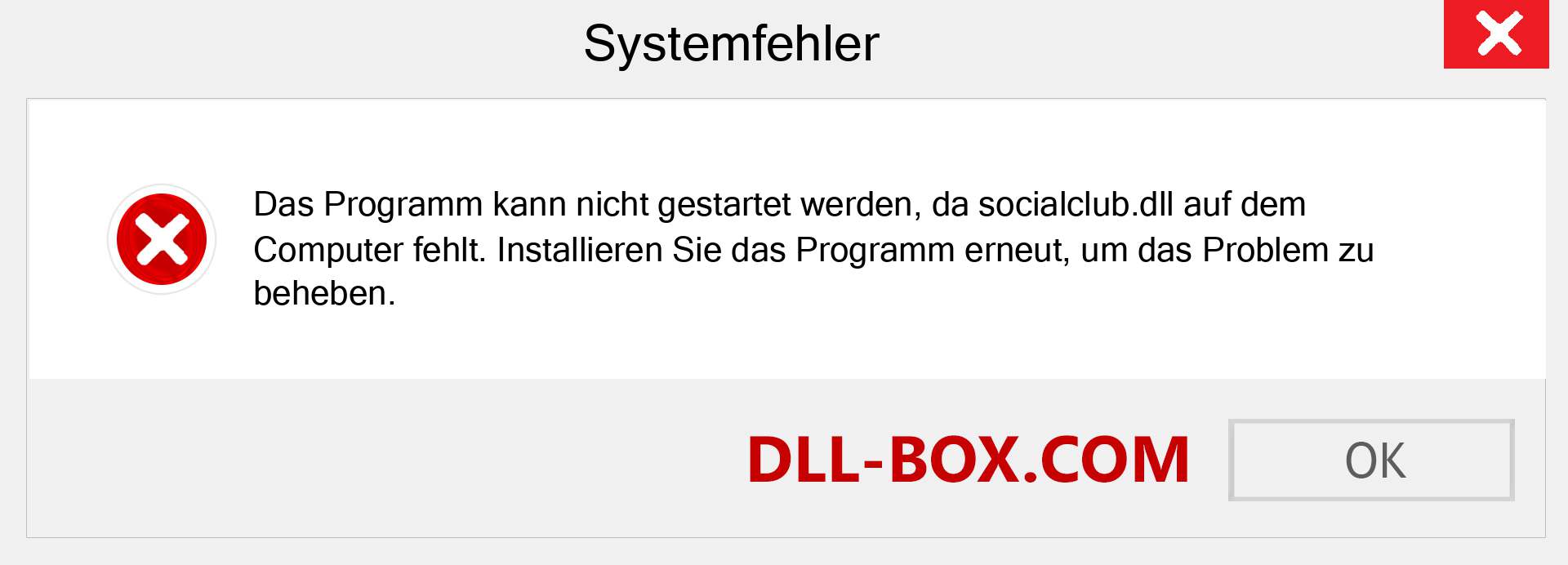 socialclub.dll-Datei fehlt?. Download für Windows 7, 8, 10 - Fix socialclub dll Missing Error unter Windows, Fotos, Bildern